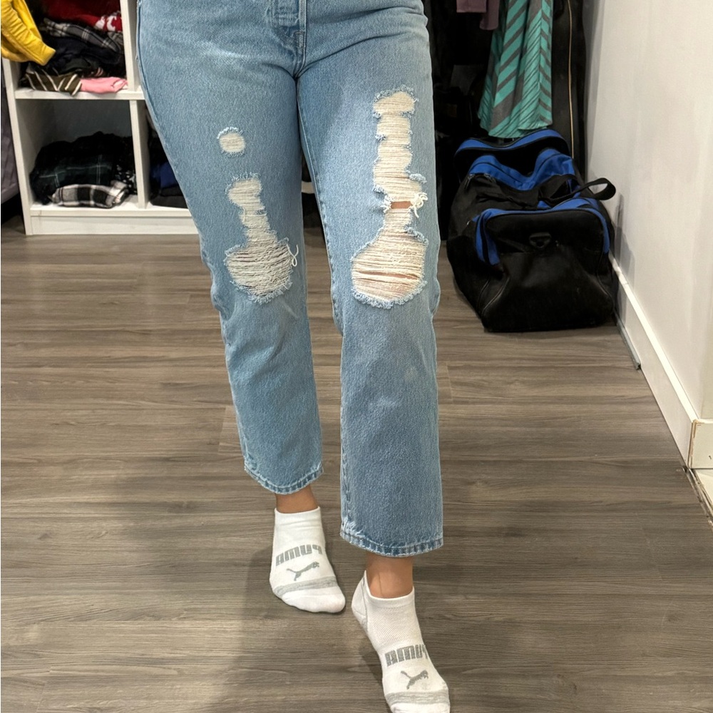Levi's Light Blue Ankle Jeans